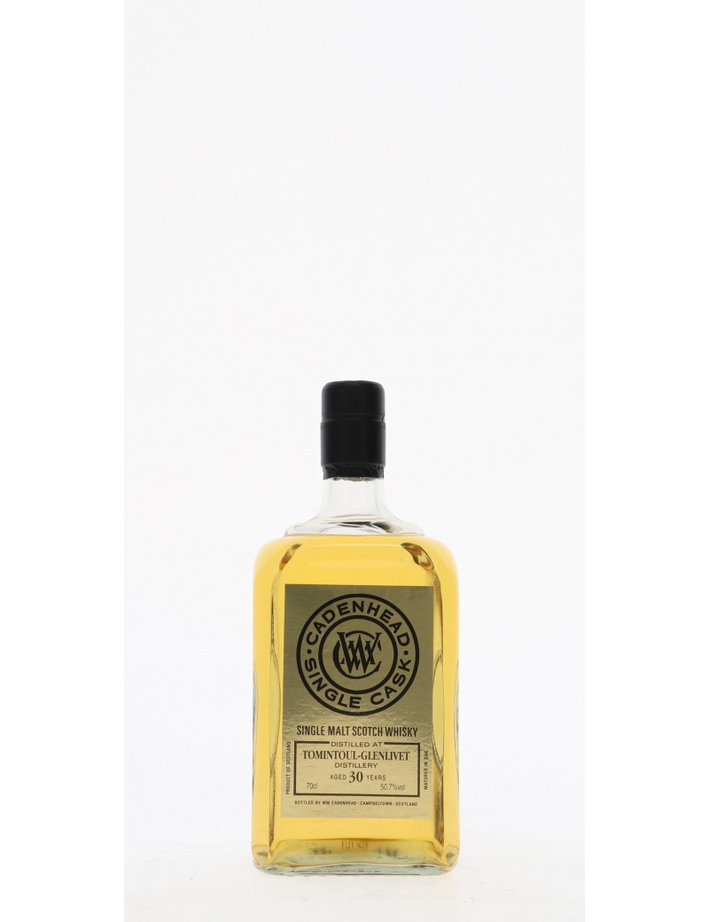 WHISKY CADENHEAD'S TOMINTOUL 30 ANS 50,7°   70CL