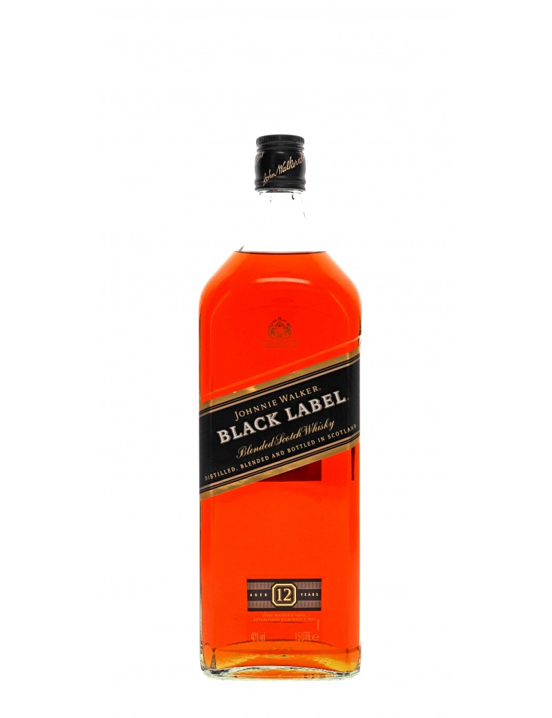 WHISKY JOHNNIE WALKER BLACK LABEL 40°   1L50