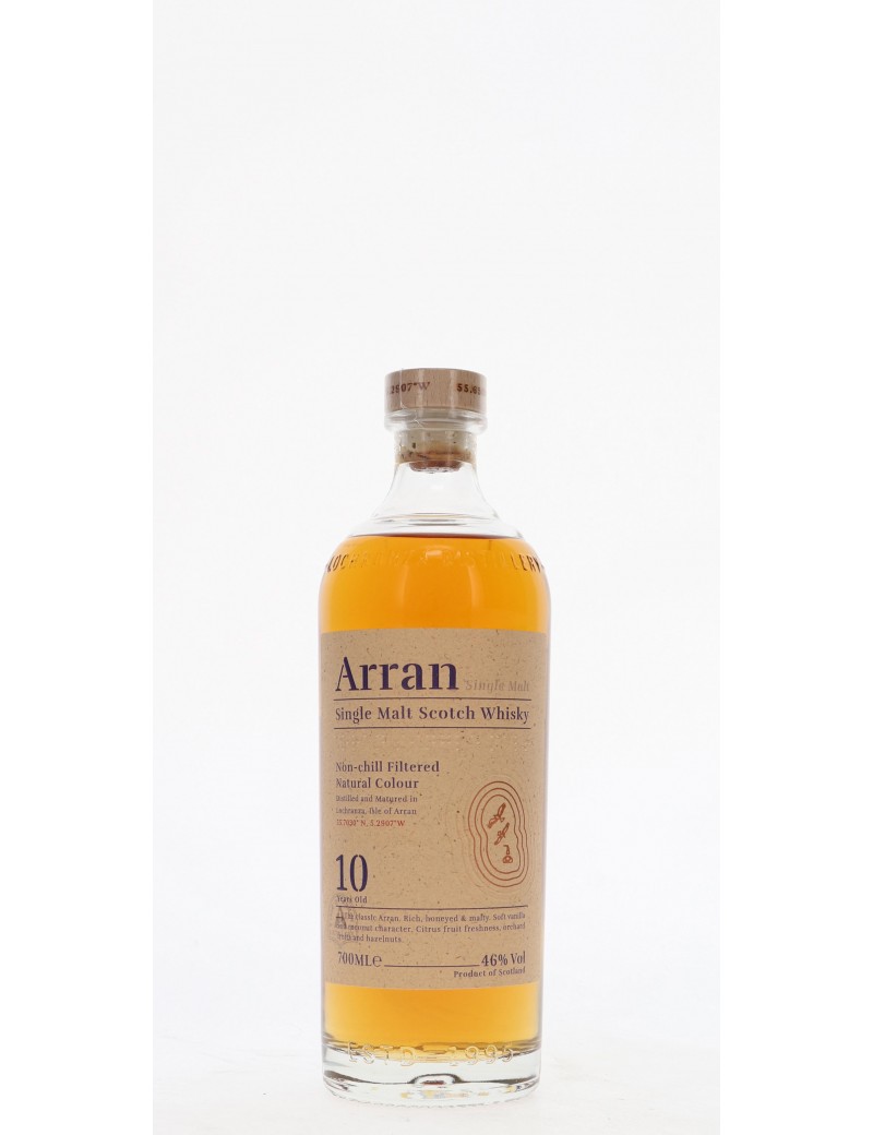 WHISKY ARRAN 10 ANS 46°   70CL