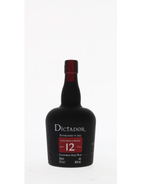 RHUM DICTADOR 12 ANS 40°   70CL