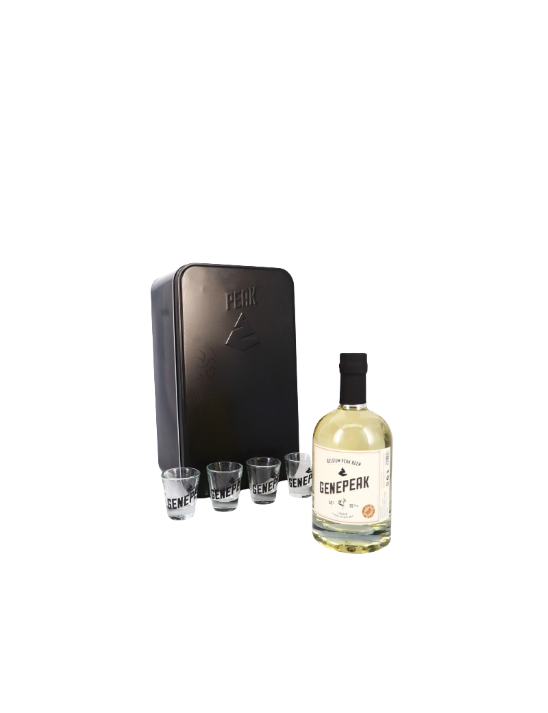 LIQUEUR GENEPEAK 35° 50CL 4 VERRES + COFFRET