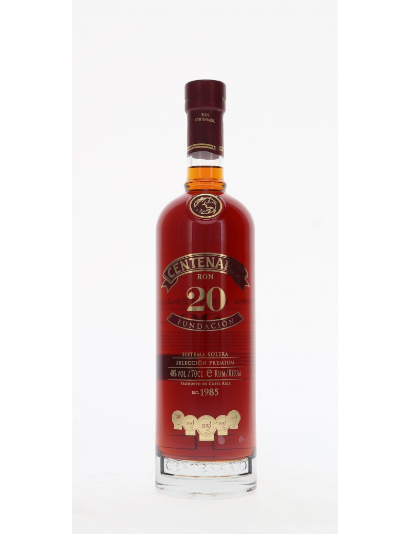 RHUM CENTENARIO 20 ANS FUNDACION 40°   70CL