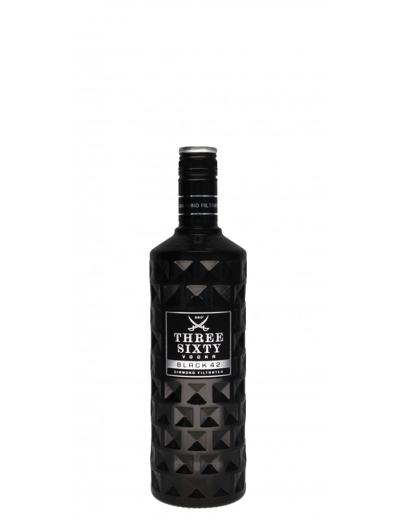 VODKA THREE SIXTY BLACK 42°   70CL