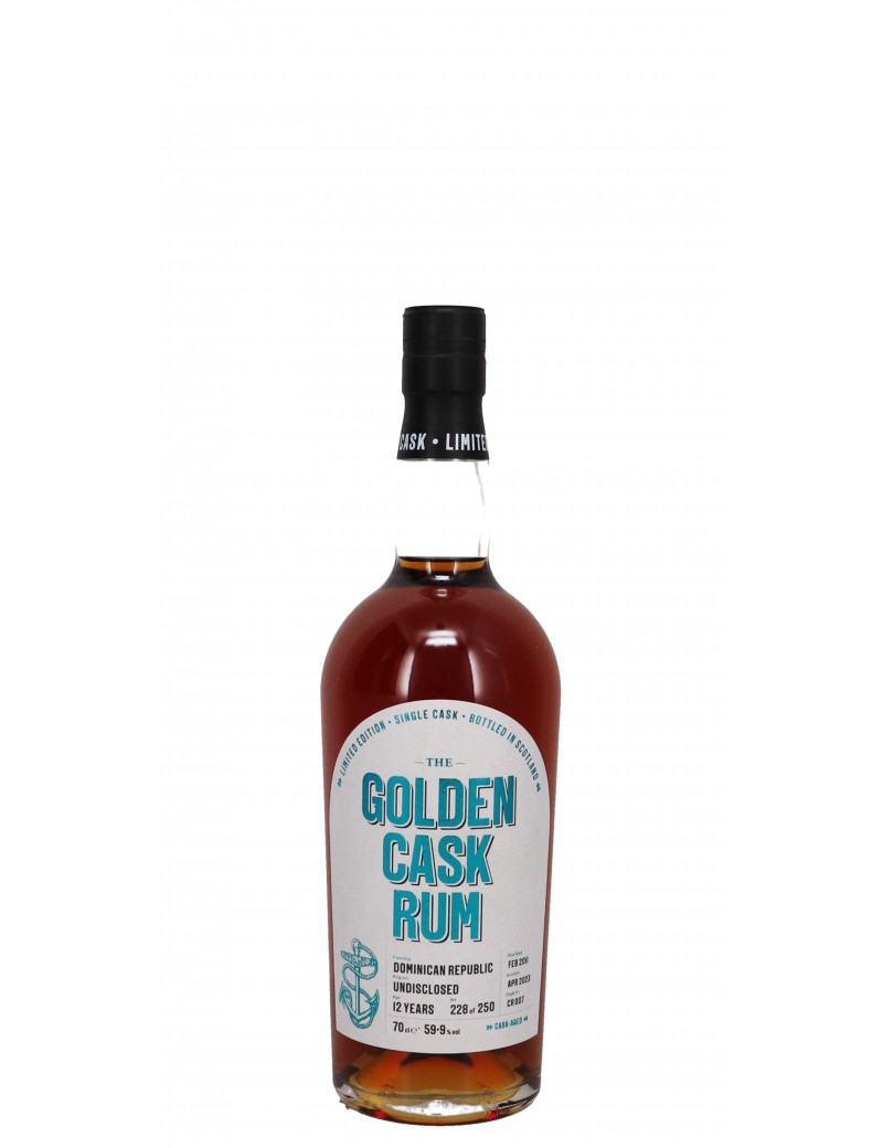 RHUM GOLDEN CASK DOMINICAN REPUBLIC 12 ANS 59,9°   70CL