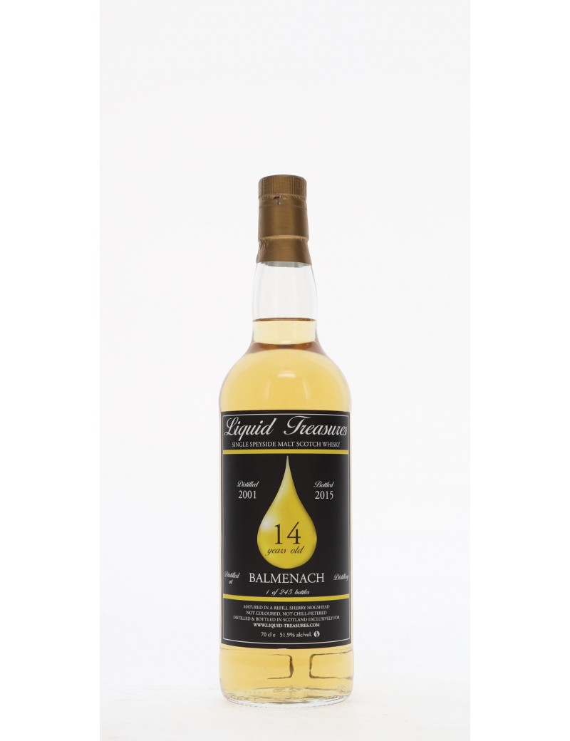 WHISKY LIQUID TREASURES BALMENACH 14 ANS 51,9°   70CL