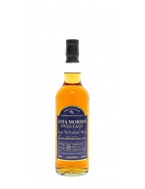 WHISKY ASTA MORRIS SECRET DISTILLERY 31 ANS 40,8°   70CL