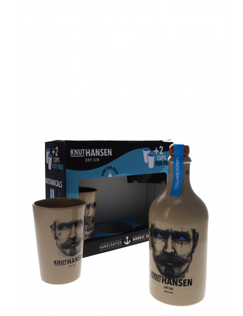 COFFRET GIN KNUT HANSEN + 2 VERRES 42°   50CL