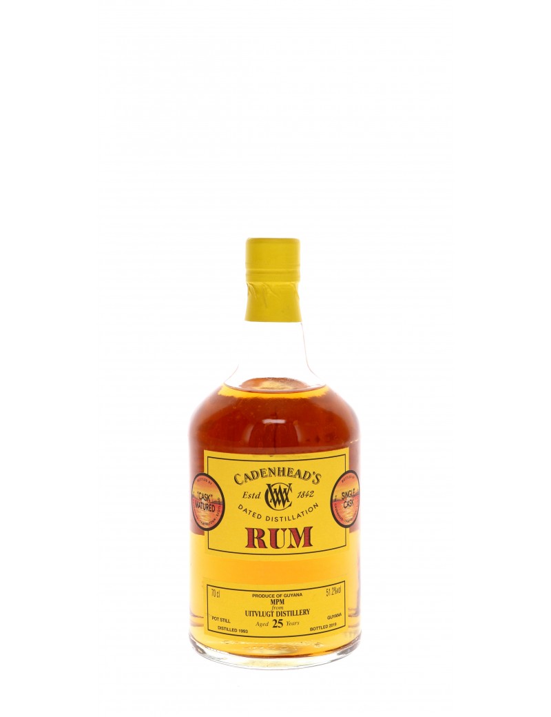 RHUM CADENHEAD'S UITVLUGT 25 ANS 51,2°   70CL