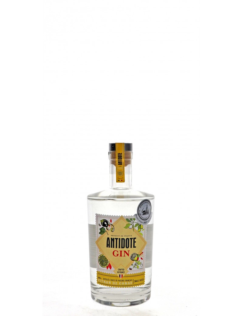 GIN ANTIDOTE CITRON DE CORSE 40°   70CL