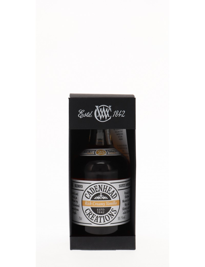 WHISKY CADENHEAD'S CREATIONS B1 25 ANS RICH CREAMY VANILLA 55,1° 70CL