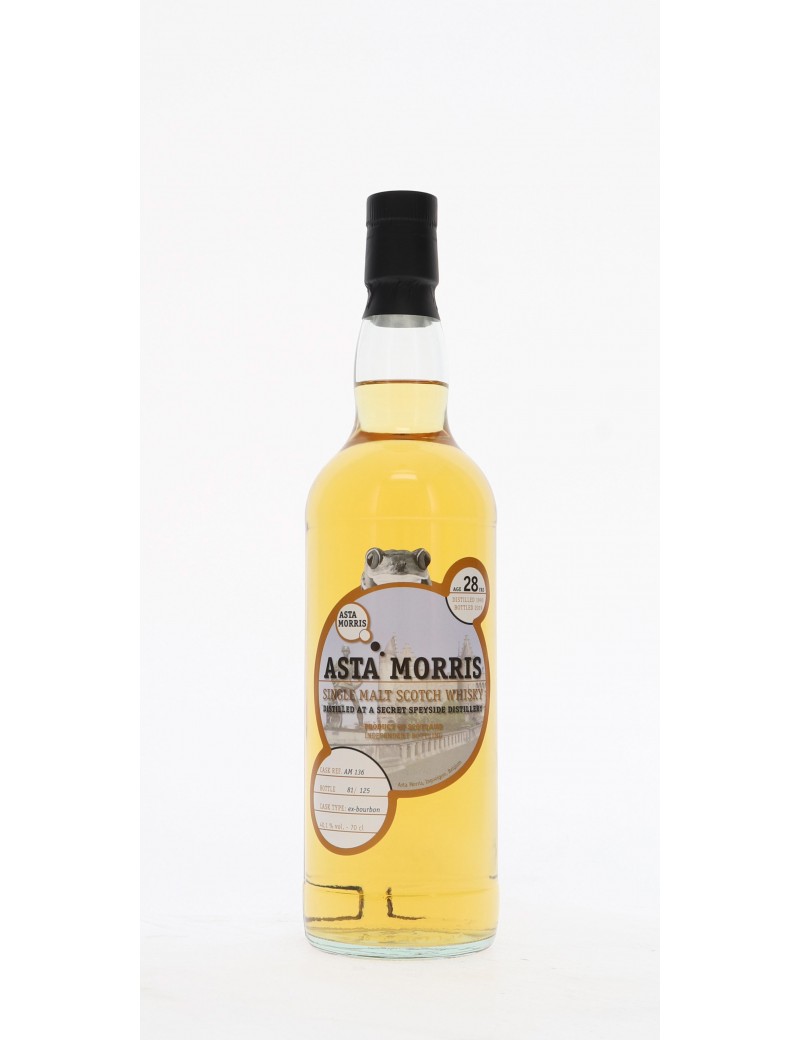 WHISKY ASTA MORRIS SECRET DISTILLERY 28 ANS 40,1°   70CL