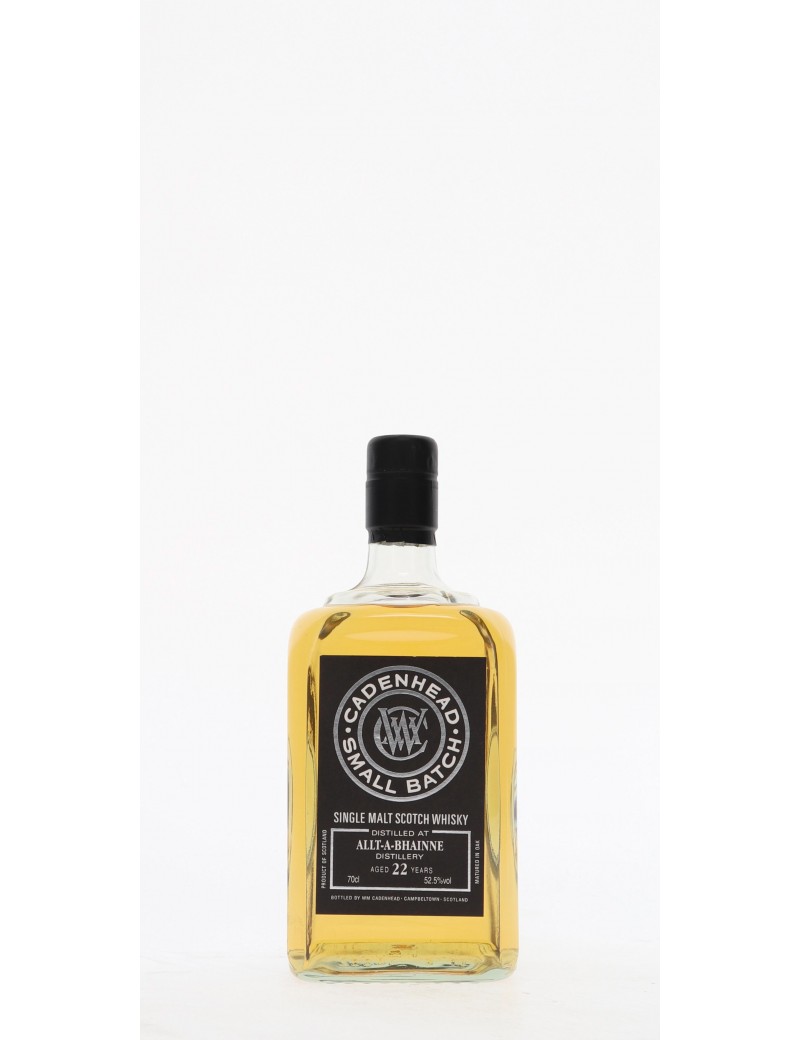 WHISKY CADENHEAD'S ALLT-A-BHAINNE 22 ANS 52,5°   70CL