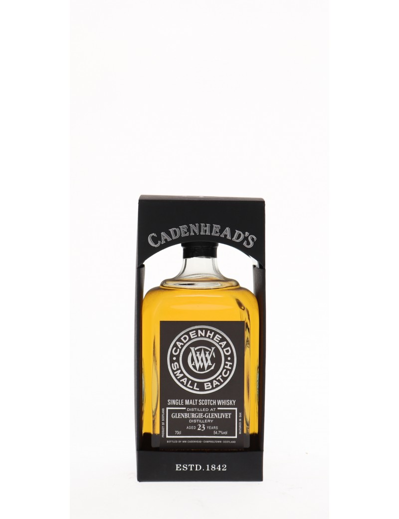 WHISKY CADENHEAD'S GLENBURGIE-GLENLIVET 23 ANS 1992 54,7°   70CL