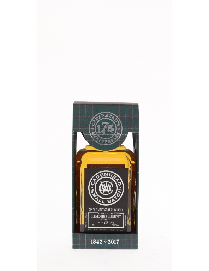 WHISKY CADENHEAD'S GLENROTHES-GLENLIVET 20 ANS 1996 51,3°   70CL