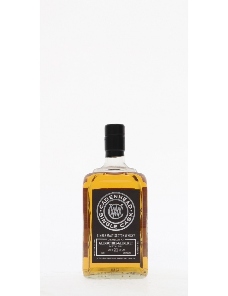 WHISKY CADENHEAD'S GLENROTHES-GLENLIVET 21 ANS 51°   70CL