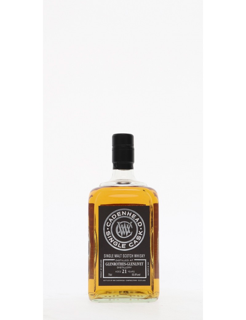 WHISKY CADENHEAD'S GLENROTHES-GLENLIVET 21 ANS 50,9°   70CL