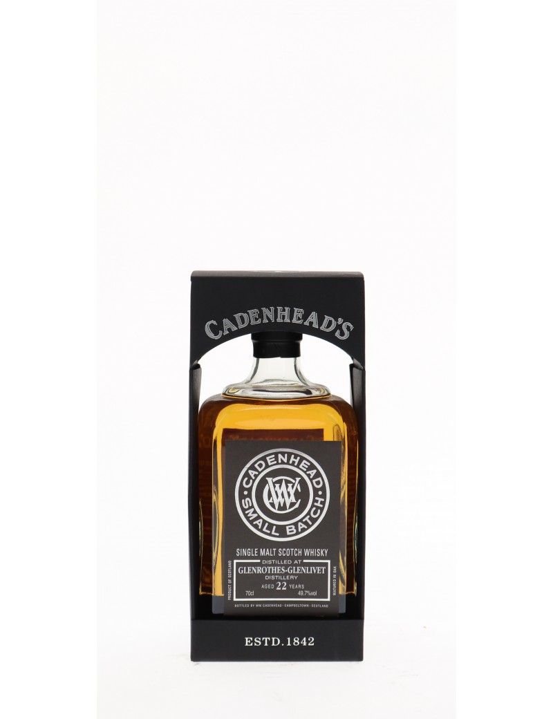 WHISKY CADENHEAD'S GLENROTHES-GLENLIVET 22 ANS 1996 49,7°   70CL