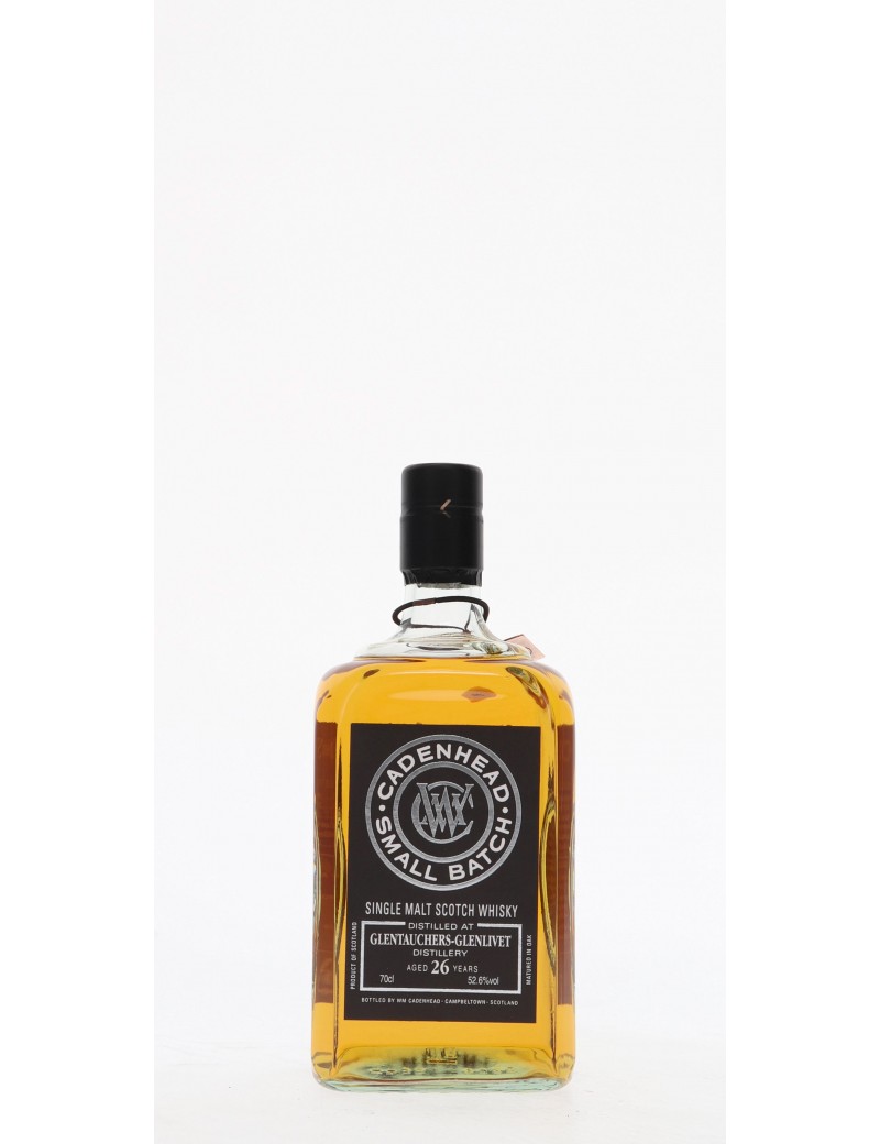 WHISKY CADENHEAD'S GLENTAUCHERS-GLENLIVET 26 ANS 1990 52,6°   70CL