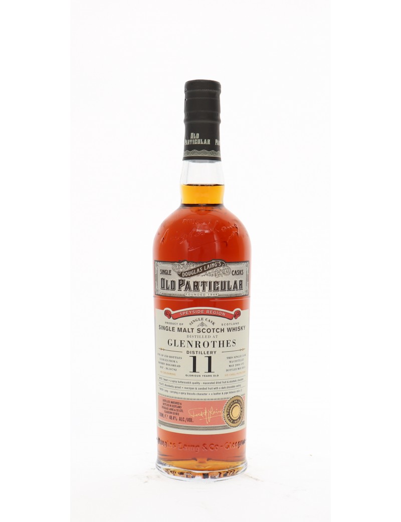 WHISKY DOUGLAS LAING'S OLD PARTICULAR GLENROTHES 11 ANS 48,4°   70CL