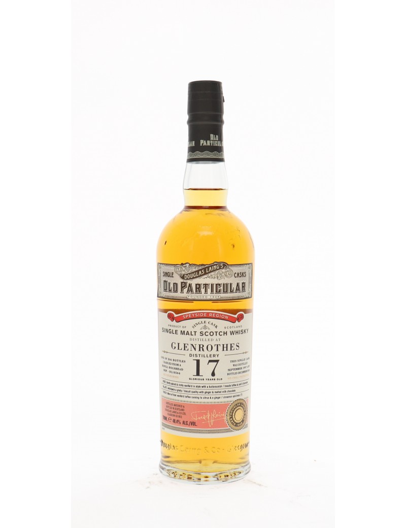 WHISKY DOUGLAS LAING'S OLD PARTICULAR GLENROTHES 17 ANS 48,4°   70CL