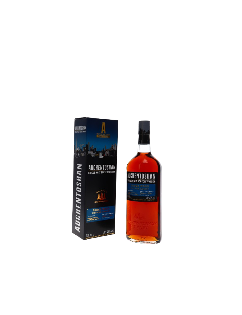 WHISKY AUCHENTOSHAN THREE WOOD 43°   70CL