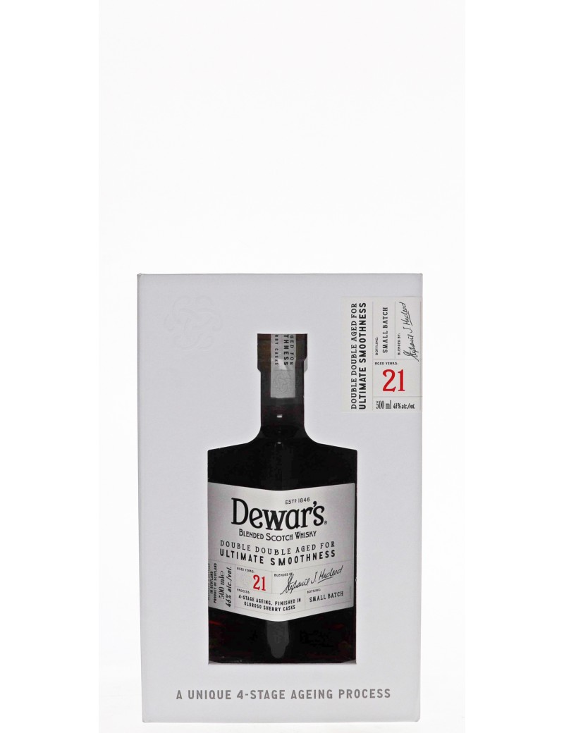WHISKY DEWAR'S 21 ANS DOUBLE DOUBLE 46°   50CL