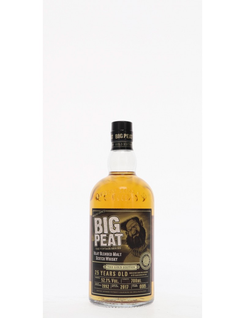 WHISKY DOUGLAS LAING'S BIG PEAT 25 ANS GOLD EDITION 52,1°   70CL
